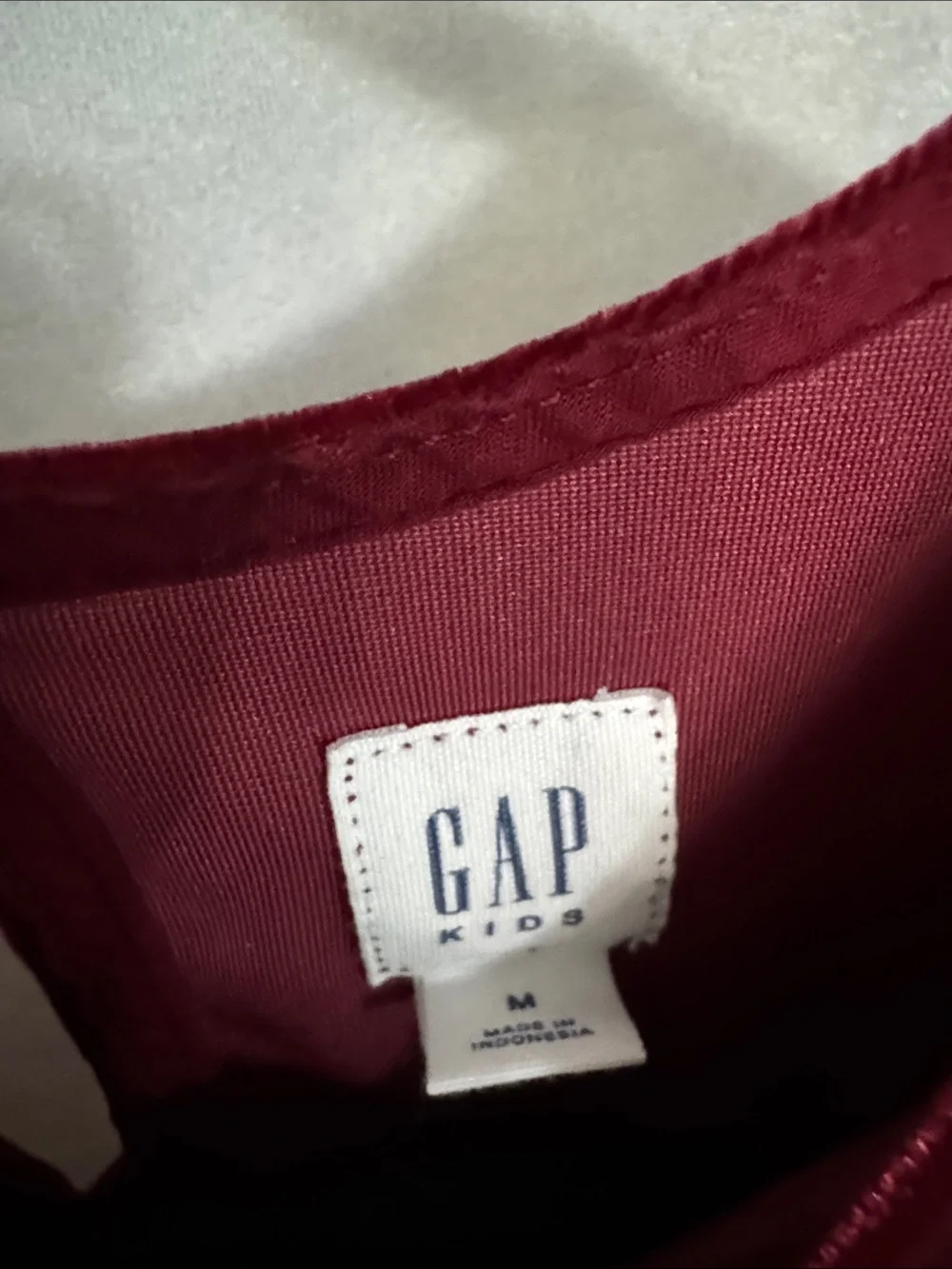 GAP Girls' Velvet Tiered Dress - Wine Red